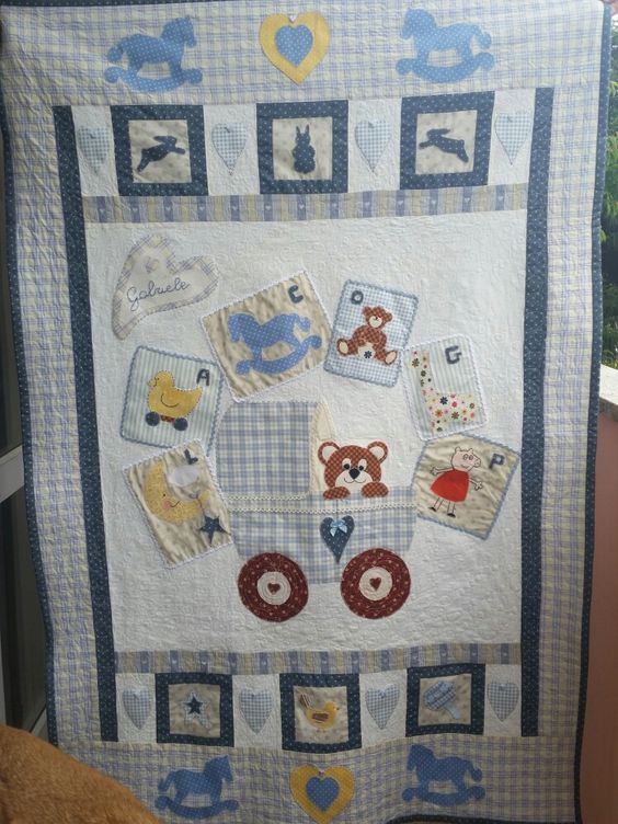 patchwork coperta nascita