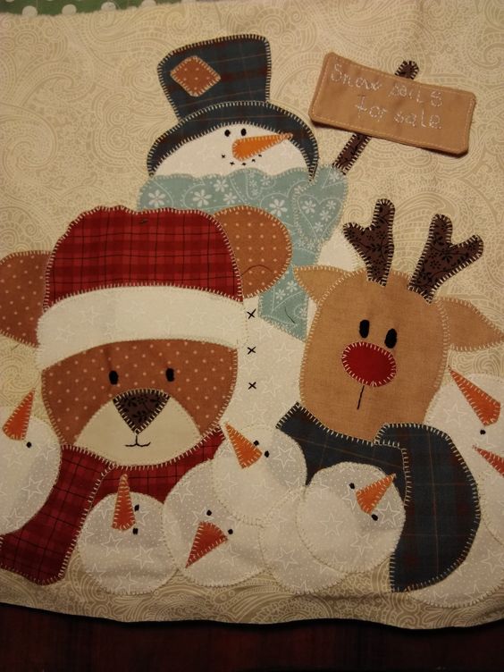 patchwork coperta orsetti di natale