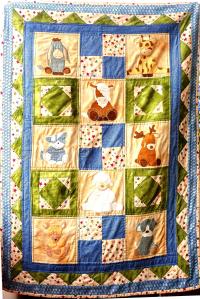 patchwork coperta animali