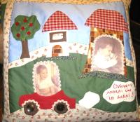 cuscino appliqué bimbi
