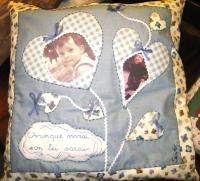 cuscino appliqué ricordi