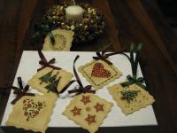 bigliettini di Natale ricamati